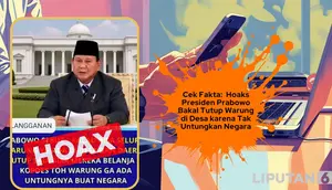 Cek Fakta: Hoaks Presiden Prabowo akan Tutup Warung di Desa karena Tak Untungkan Negara