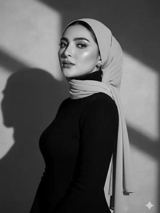 Mirip dengan gaya hijab sebelumnya, namun kali ini Ashanty melilit sisa kain yang mengitari leher. [@ashanty_ash]