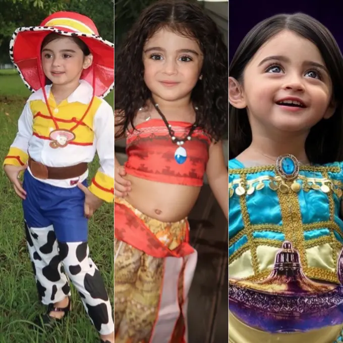 Baby Guzel Putri Ali Syakieb dan Margin Wieheerm saat Cosplay