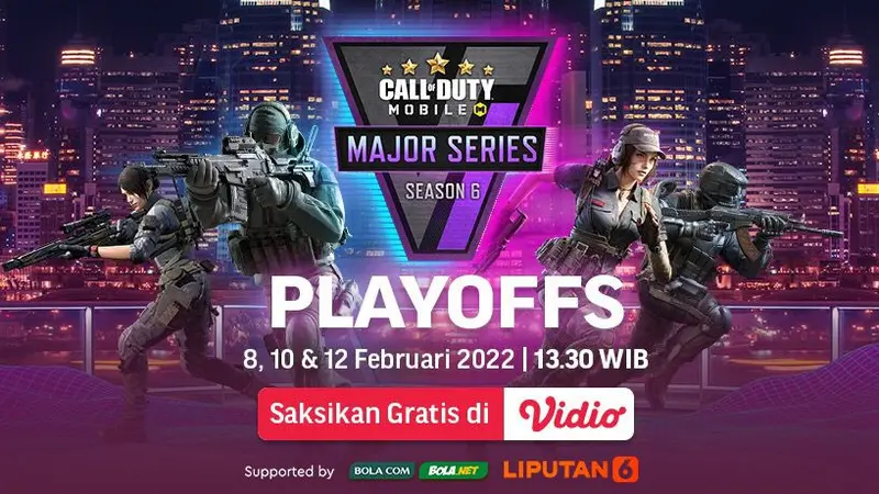 Saksikan Keseruan Call Of Duty Mobile Major Series 6, Mulai 8, 10, 12 Februari 2022 Live Vidio