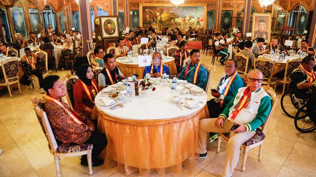 Santap malam perpisahan (farewell dinner) PEPARNAS 2024 di Sasana Andrawina Keraton Kasunanan Surakarta, pada Sabtu, 12 Oktober 2024.