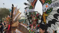 Pesaerta parade Asian Games yang digelar di Lapangan Silang Monas (Liputan6.com/Devira Prastiwi)