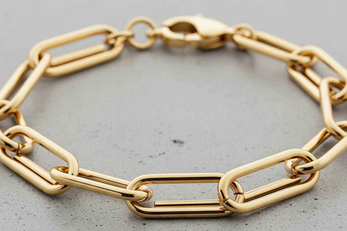 Model Gelang Emas Rantai Paper Clip yang Lagi Tren 2026 (Gemini AI)