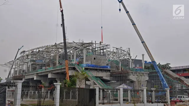 Memantau Progres Pembangunan Stasiun LRT Kelapa Gading-Velodrome