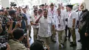 "Hari ini Gerindra melaksanakan Rapimnas untuk konsolidasi dan juga membulatkan dukungan sesudah tadi malam kita Koalisi Indonesia Maju," kata Prabowo. (Liputan6.com/Faizal Fanani)