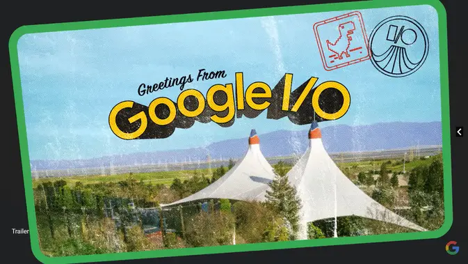 Trailer pada siaran langsung Google I/O yang akan dimulai pada 10 Mei 2023. (Google YouTube Channel)