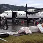 Trigana Air yang setia melayani penerbangan di Bandara Oksibil. (Liputan6.com/Katharina Janur)