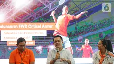 Konsultan Keuangan Mada Arya Nugraha saat talkshow pada peluncuran FWD Critical Armor di Jakarta, Rabu (29/1/2020). FWD Critical Armor memungkinkan nasabah untuk klaim hingga tiga kali dari 50 jenis penyakit kritis major dan satu kali dari 15 jenis penyakit kritis minor. (Liputan6.com/HO/Ading)