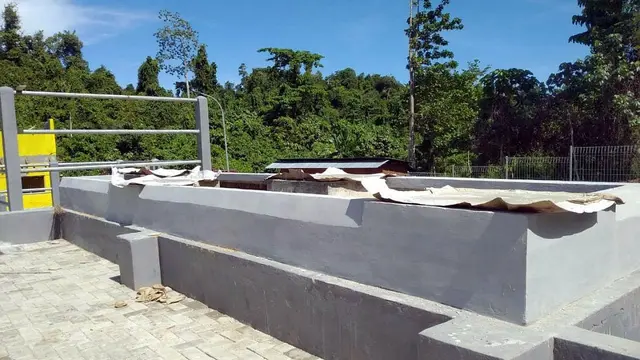 Pembangunan Instalasi Pengolahan Lumpur Tinja (IPLT) di Kabupaten Raja Ampat, Papua Barat. (Dok Kementerian PUPR)
