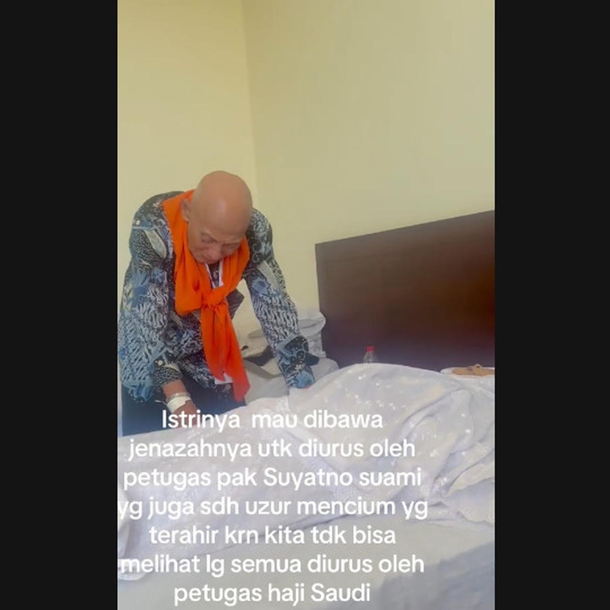 Banjir Air Mata, Momen Haru Kakek Jemaah Haji Cium Sang Istri untuk Terakhir Kali karena Meninggal di Tanah Suci