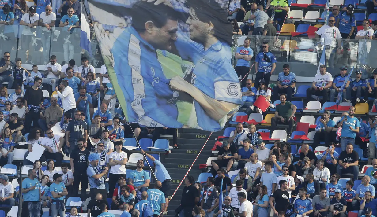 Napoli kembali menjadi juara Liga Italia 2022-2023 setelah penantian panjang selama 33 tahun. (Alessandro Garofalo/LaPresse via AP)