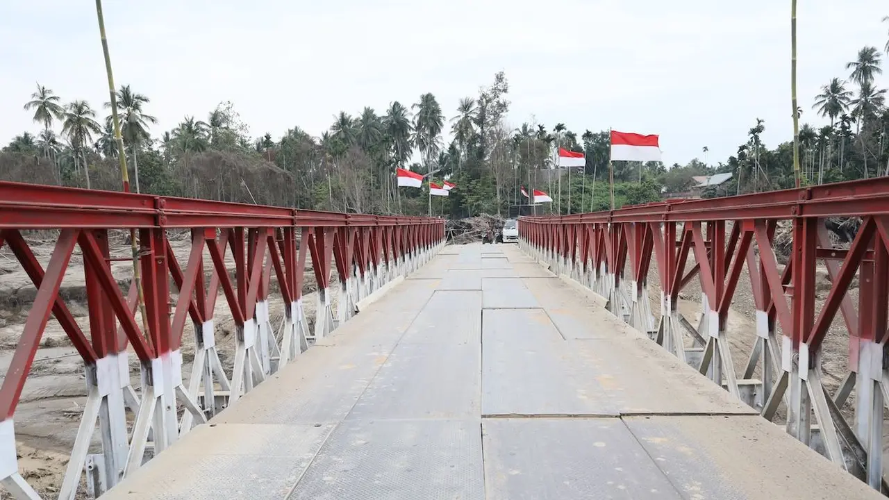 Jembatan Bailey Teupin Reudep di Bireuen, Aceh
