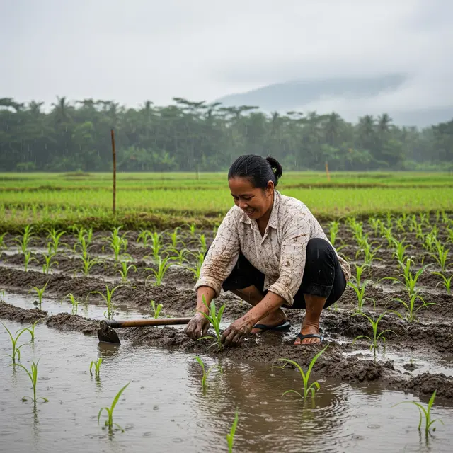 Tips Berkebun di Musim Hujan (AI)