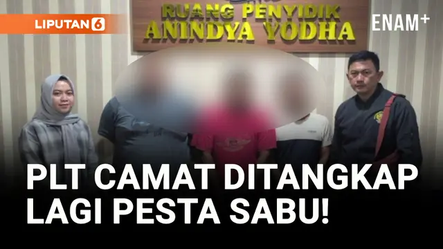 VIDEO: Lagi Pesta Sabu, Plt Camat di Sumut Ditangkap Polisi
