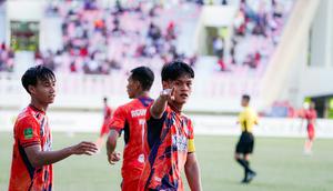 Kapten Kendal United, Dimas Sukarno membobol gawang Persipura dalam laga lanjutan Pegadaian Championship 2025/2026 di Stadion Papua Bangkit, Jayapura Minggu (28/9/2026) sore (Dok. Kendal Tornado FC)