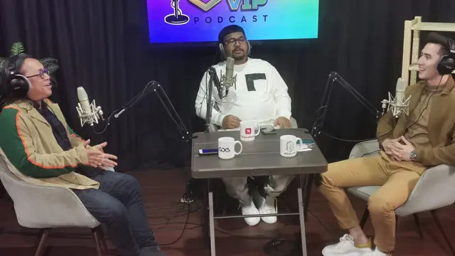 Verrell Bramasta saat hadir di Bigo Live Super VIP Podcast di kawasan Gandaria, Jakarta Selatan, Kamis (10/3/2022) malam.