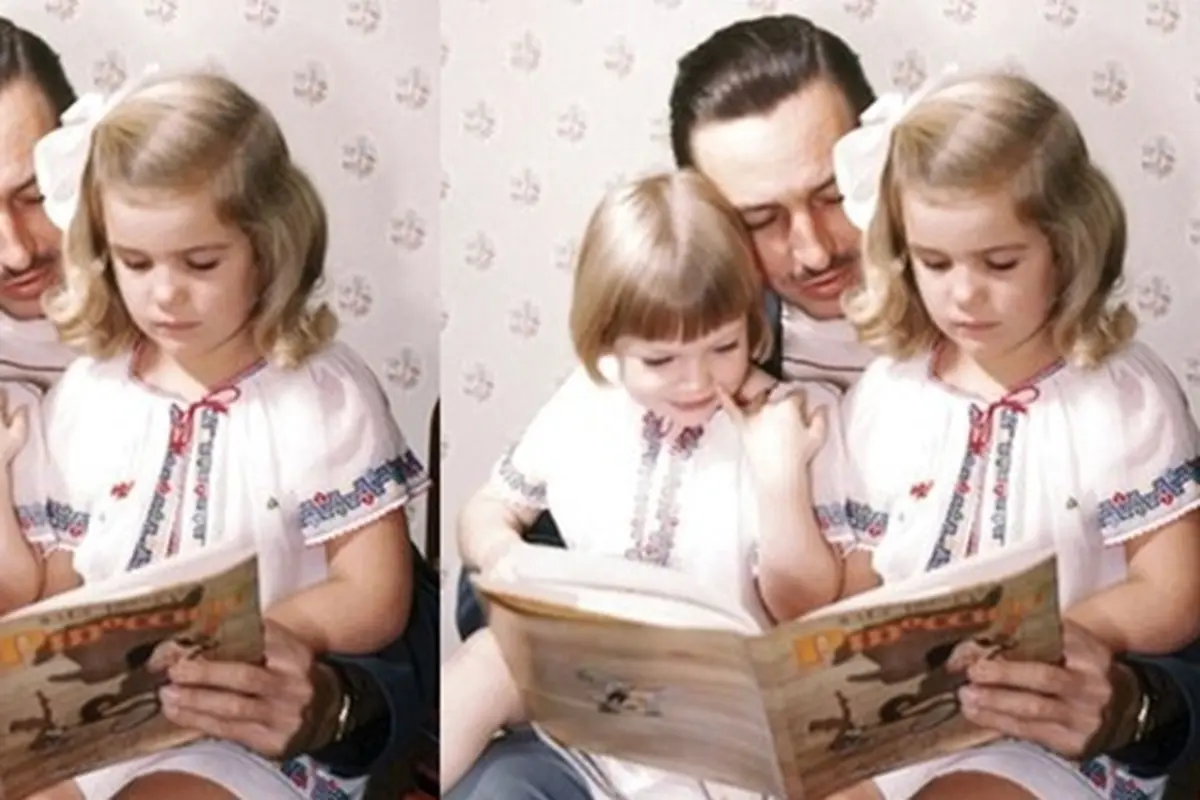 Walt Disney dan dua putrinya (c) AFP