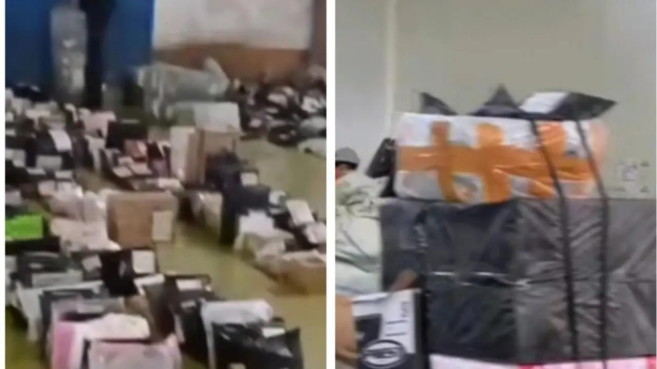 Kebanjiran Paket Jelang Lebaran, Ini 8 Potret Kurir yang Kewalahan Antar Barang