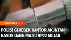 Sebuah kantor akuntan publik yang dijadikan tempat penyimpanan uang palsu di daerah Srengseng, Kembangan, Jakarta Barat, digerebek polisi dari Polda Metro Jaya. Polisi menangkap tiga tersangka dan menyita uang palsu senilai Rp22 miliar.