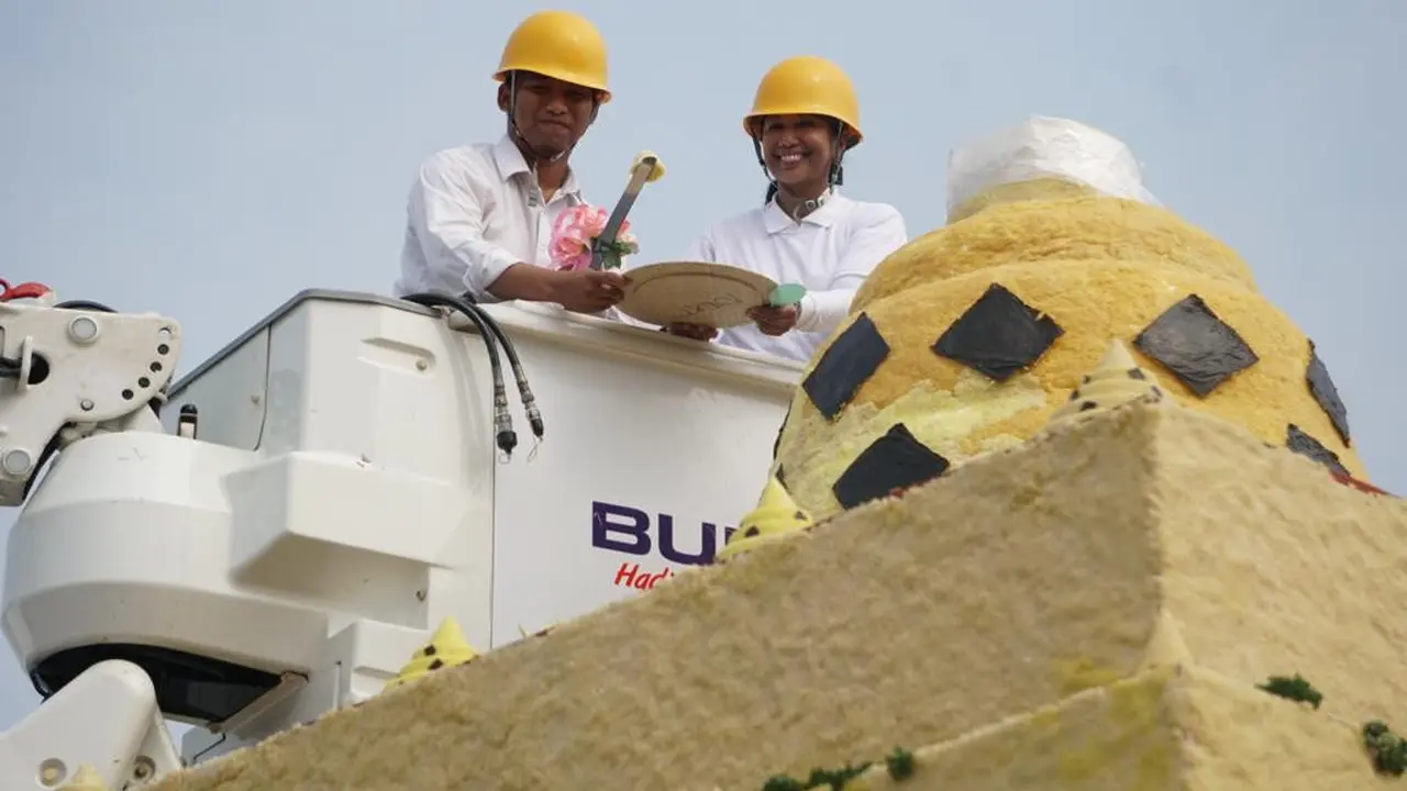 Kementerian BUMN turut menghadirkan tumpeng yang menjadi saksi sejarah dalam perayaan HUT ke21 BUMN. Dok Kementerian BUMN