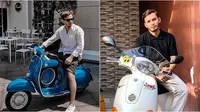 7 Gaya Keren Rifky Alhabsyi, Pesepak Bola dan Aktor yang Koleksi Vespa Klasik