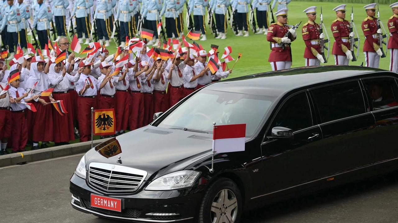 FOTO: Presiden Prabowo Terima Kunjungan Kenegaraan Presiden Jerman di Istana Merdeka