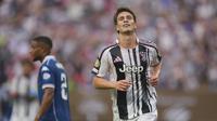 Kenan Yildiz&nbsp;dari Juventus bereaksi setelah mencetak gol dalam pertandingan Grup G Piala Dunia Antarklub antara Juventus dan Wydad Casablanca di Philadelphia, Minggu, 22 Juni 2025. (AP Photo/Chris Szagola)