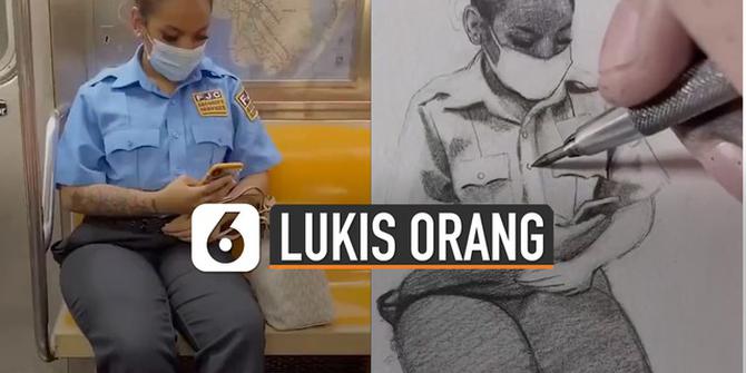 VIDEO: Keren, Pria Ini Lukis Orang Selama Perjalanan Kereta