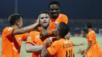 Bek muda Persija Jakarta, Anan Lestaluhu, menyebut kemenangan 1-0 atas Madura United diraih berkat kerja keras seluruh pemain. (dok. Persija Jakarta)