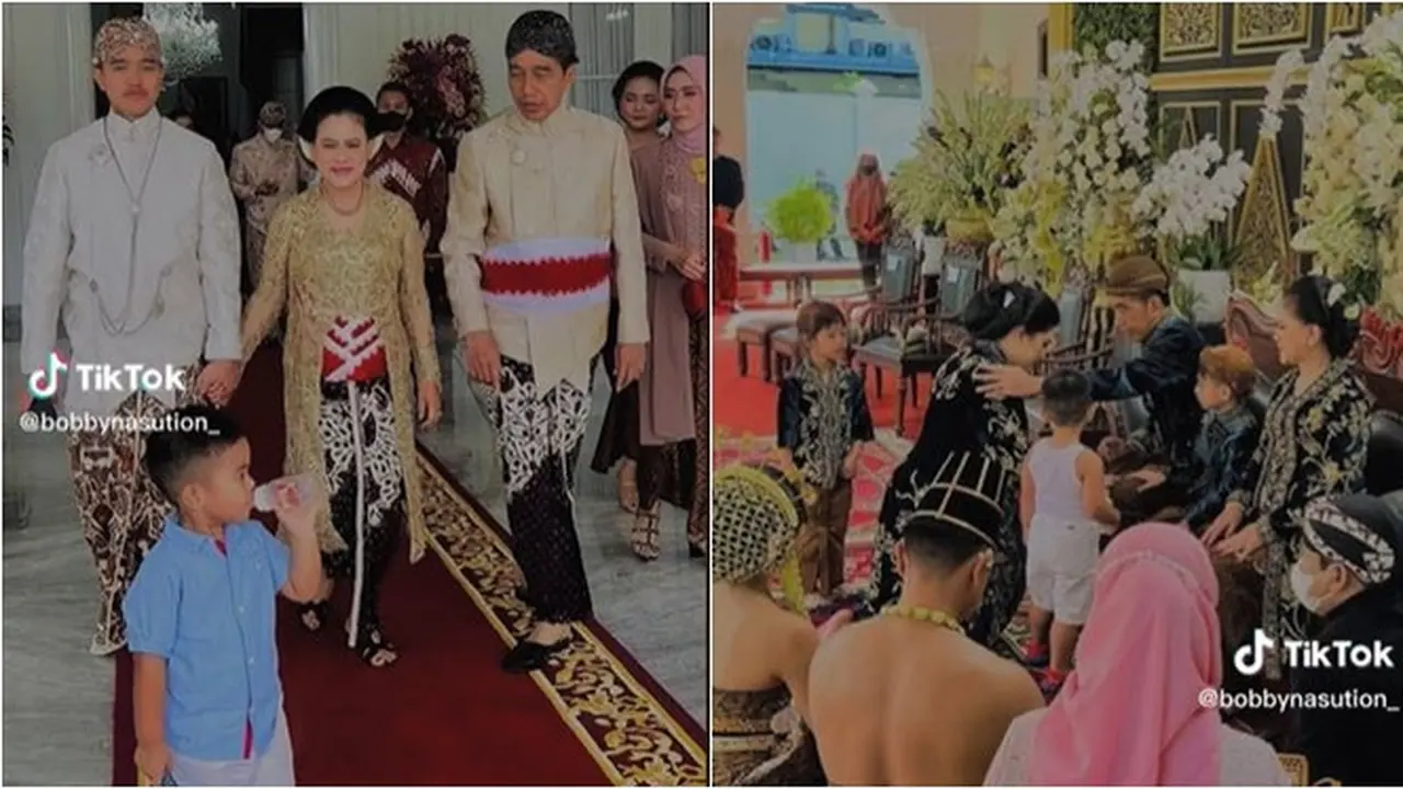 7 Potret Tingkah Kocak Nahyan di Momen Pernikahan Kaesang-Erina, Curi Perhatian