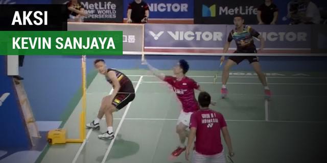 VIDEO: Aksi Kevin Sanjaya yang Dapat Acungan Jempol Marcus di Korea Terbuka
