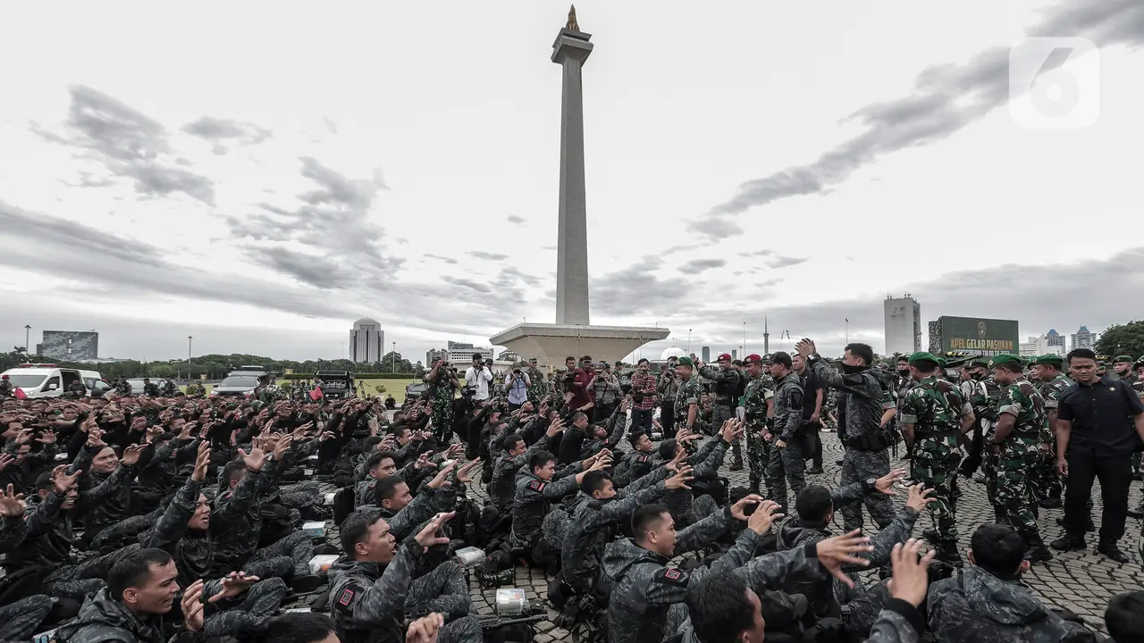 KSAD Dudung Abdurachman Pimpin Apel Kesiapsiagaan di Lapangan Monas