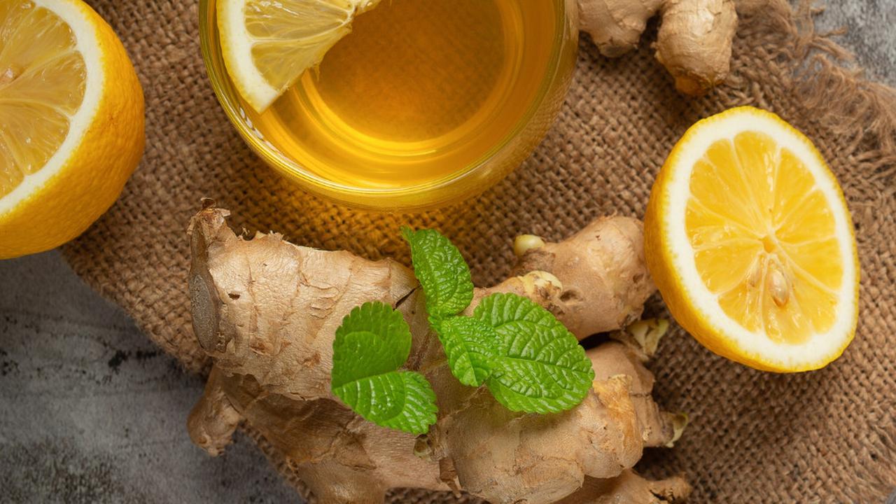 Ilustrasi Minuman Jahe, Ginger Shot