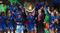 Chelsea resmi menyandang status juara Piala Dunia Antarklub untuk kedua kalinya. (TIMOTHY A. CLARY/AFP)
