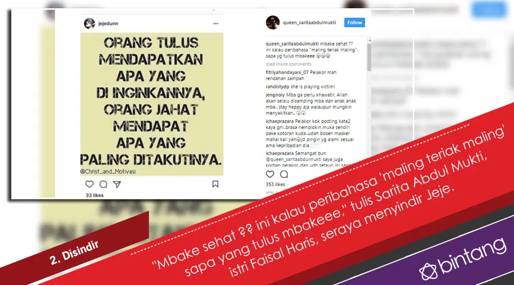 Jennifer Dunn, Isu Pacari Suami Orang hingga Hamil. (Foto: Instagram/queen_saritaabdulmukti, Desain: Nurman Abdul Hakim/Bintang.com)