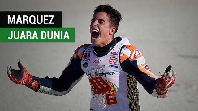 Berita video pebalap Repsol Honda, Marc Marquez, menjadi juara dunia MotoGP 2017 di Sirkuit Ricardo Tomo, Valencia, Minggu (12/11/2017).