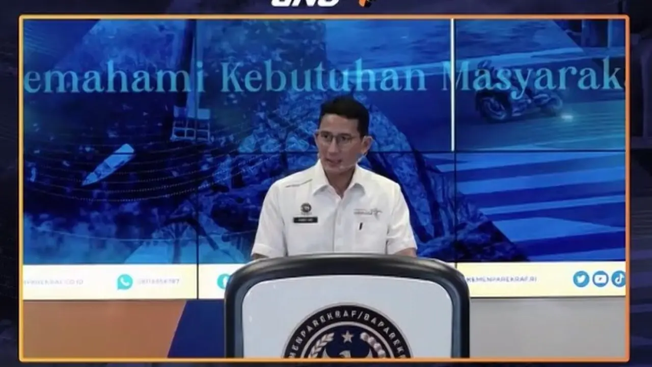 Menparekraf Sandiaga Uno dalam The Weekly Brief with Sandi Uno, Senin, 27 November 2023