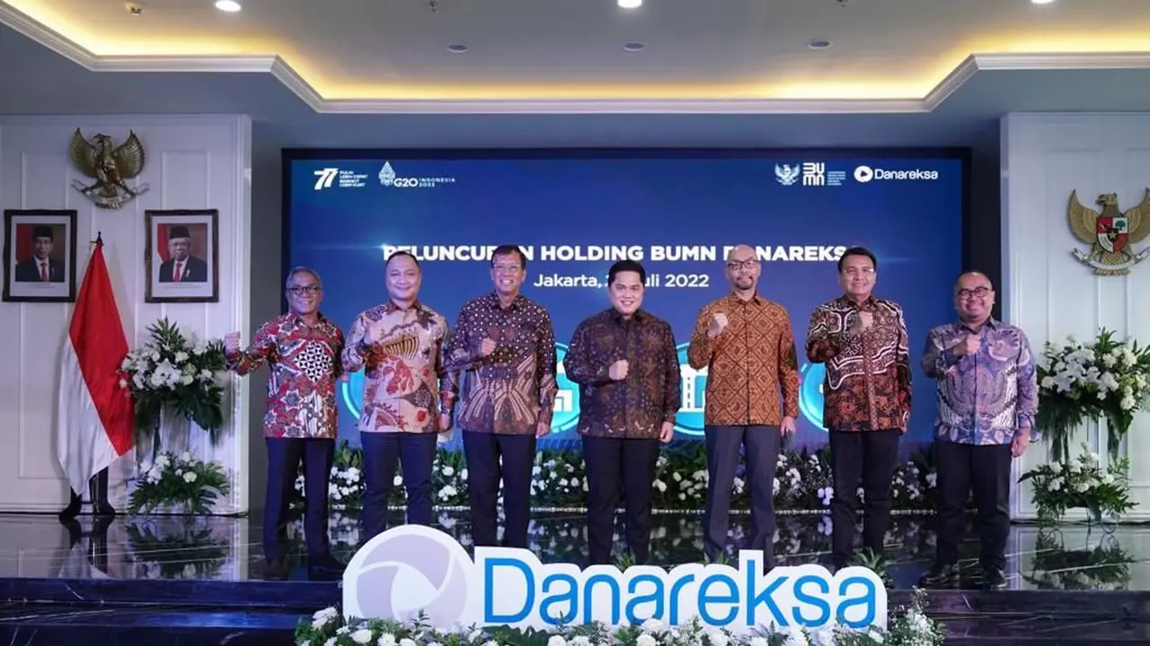 Menteri Badan Usaha Milik Negara (BUMN) Erick Thohir meluncurkan pembentukan holding BUMN Danareksa di di kantor Kementerian BUMN, Jakarta, Rabu (20/7/2022). (Dok BUMN)
