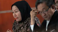 Sidang kasus suap dengan terdakwa Gubernur Banten, Ratu Atut Chosiyah kembali digelar di Pengadilan Tindak Pidana Korupsi, Jakarta, Kamis (12/6/2014) (Liputan6.com/Miftahul Hayat).