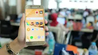 Tampak depan Samsung Galaxy S7 (Liputan6.com/Iskandar).