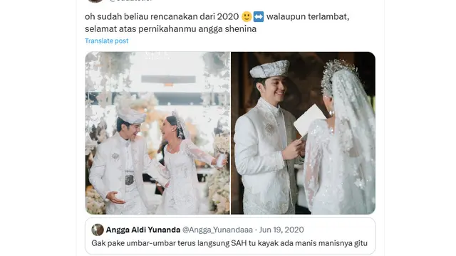 Angga Yunanda Ternyata Sudah Merancang Pernikahan Impiannya Sejak 2020