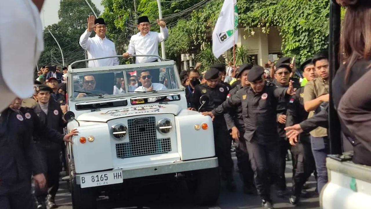 Perjalanan Anies-Cak Imin sebelum menuju kantor KPU RI, diawali dengan perjalanan ke kantor DPP PKS, di TB Simatupang, Jakarta, kemudian ke DPP PKB, dan NasDem Tower.