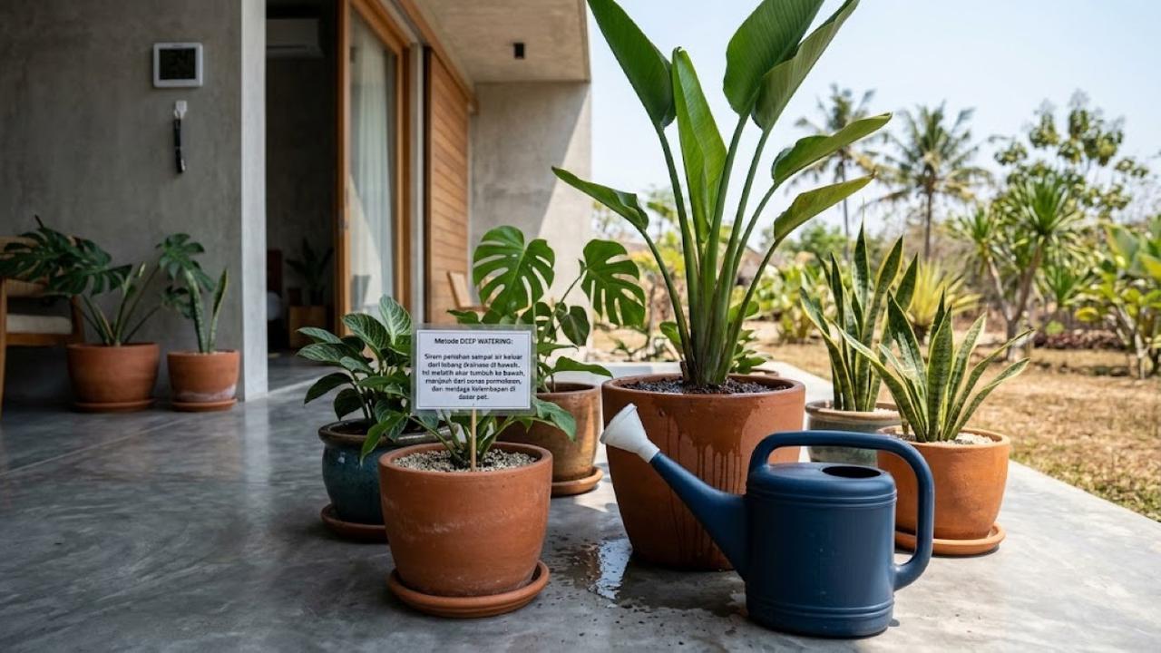 Mencegah Tanaman Pot Cepat Kering Saat Musim Kemarau