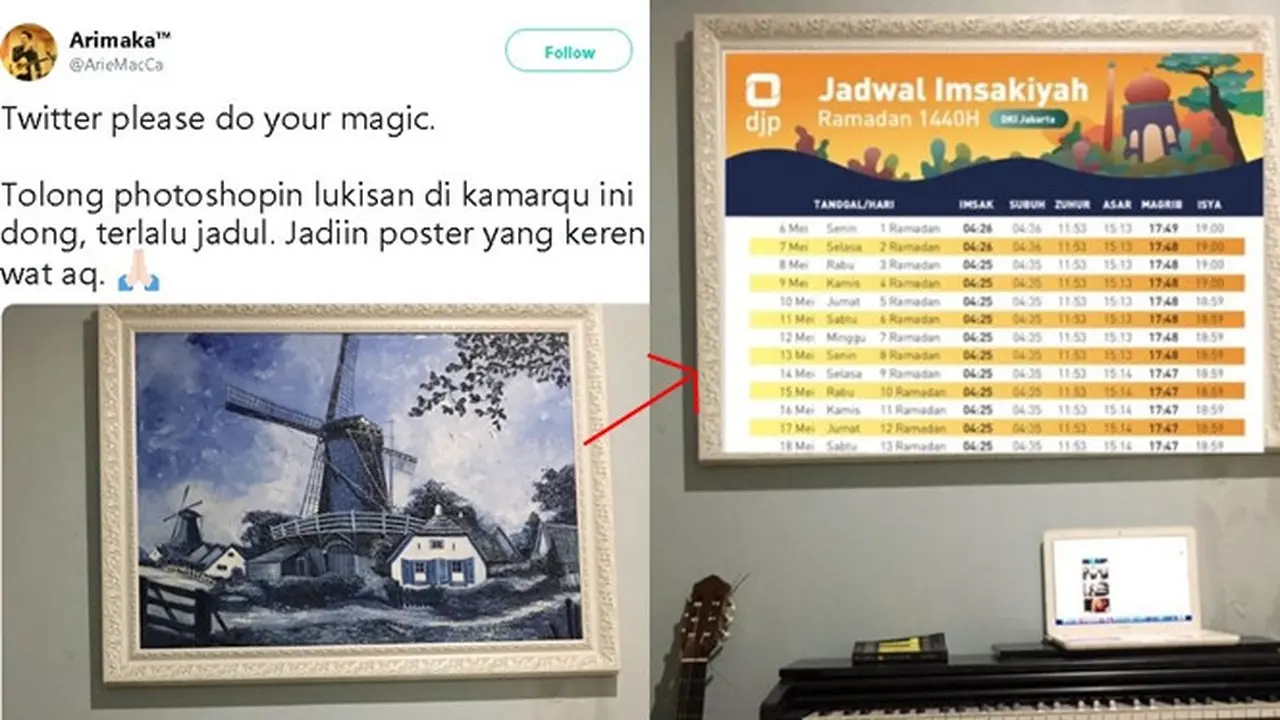 Minta Foto Lukisannya Diedit, Hasilnya Justru Kocak Banget