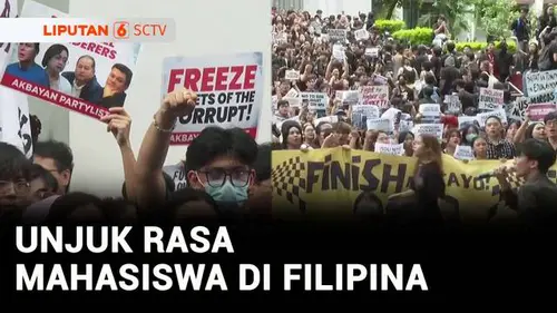 VIDEO: Ratusan Mahasiswa Filipina Unjuk Rasa Protes Pemotongan Anggaran dan Korupsi