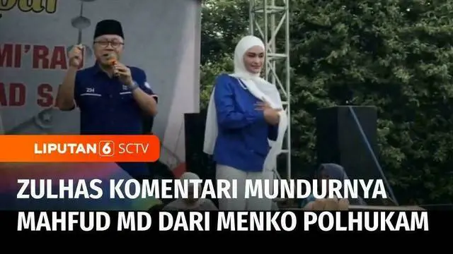 Ketua Umum Partai Amanat Nasional, Zulkifli Hasan menggelar kampanye di Lampung Selatan, Lampung, Kamis siang. Dalam kampanyenya Zulhas turut mengomentari mundurnya Menko Polhukam Mahfud MD dari Kabinet Presiden Jokowi.
