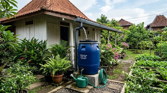 Model Talang Air yang Membantu Menyiram Tanaman