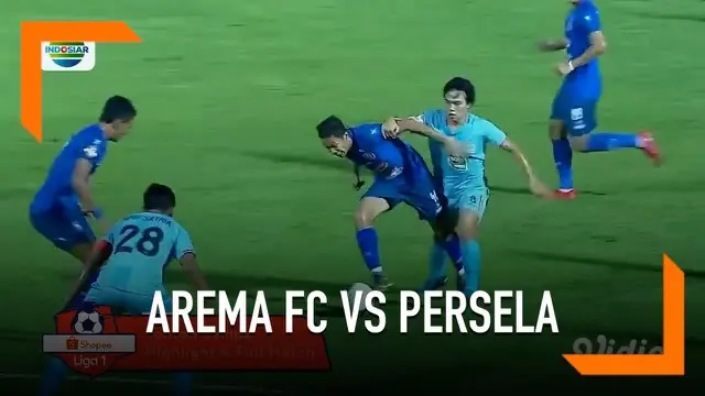 Arema FC berhasil mengalahkan Persela Lamongan dengan skor 3-2 di pekan ketiga Shopee Liga 1 2019 di Stadion Kanjuruhan, Kepanjen, Malang, Senin (27/05).