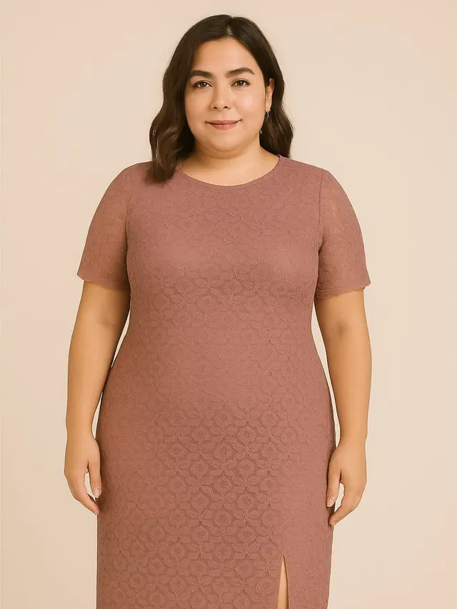 Model Dress Brokat Untuk Orang Plus Size dan Tidak Terlalu Tinggi