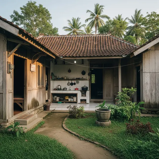 9 Inspirasi Rumah Desa dengan Halaman Tengah ala Rumah Jawa Lama, Tradisi dan Modernita